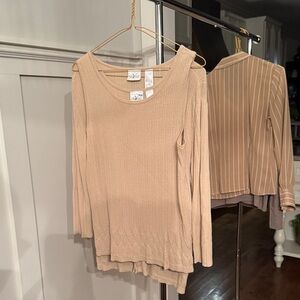 Elegant Beige Knit Cardigan